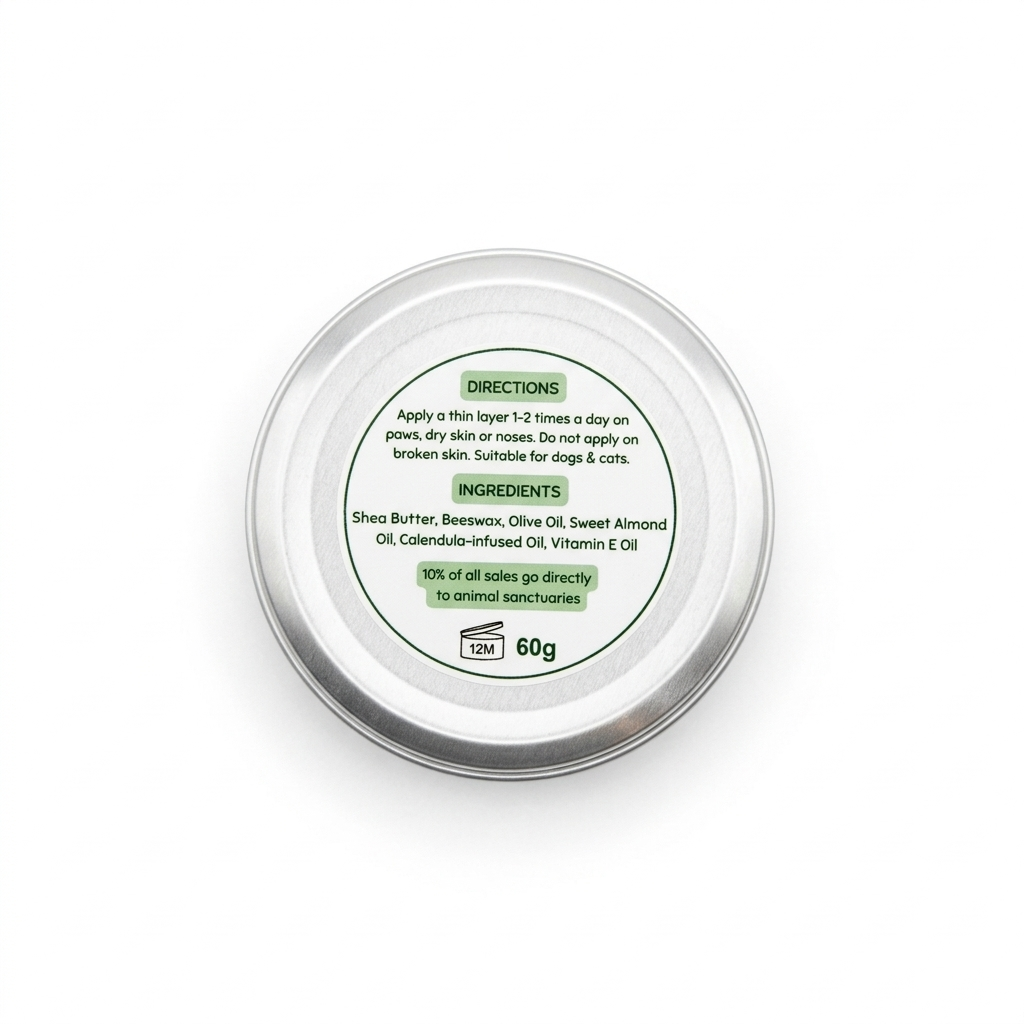 Dog Paw Balm for Dry Skin & Paws 60g