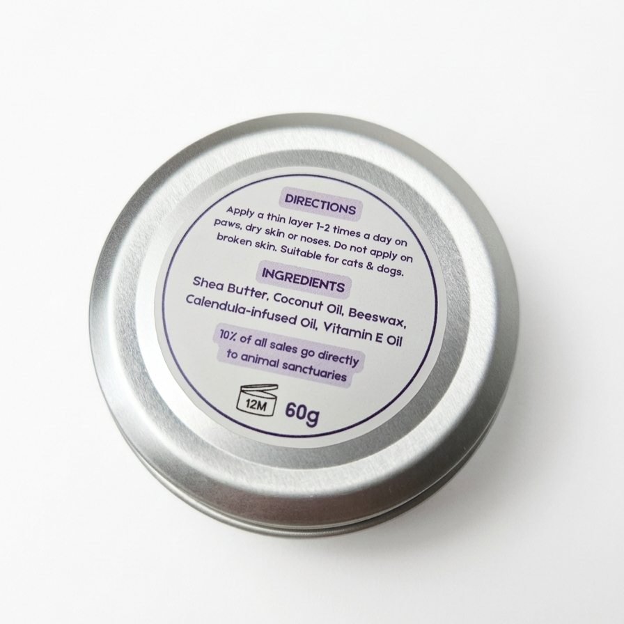 Cat Paw Balm for Dry Skin & Paws 60g