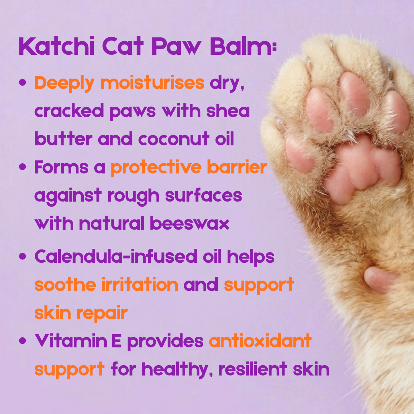 Cat Paw Balm for Dry Skin & Paws 60g
