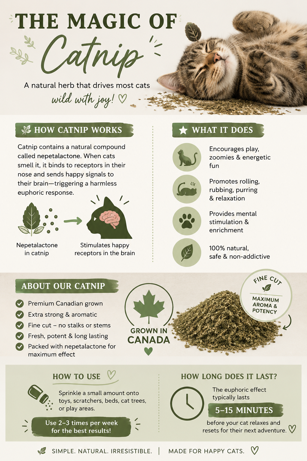Extra Strong Fine Cut Catnip, 25g
